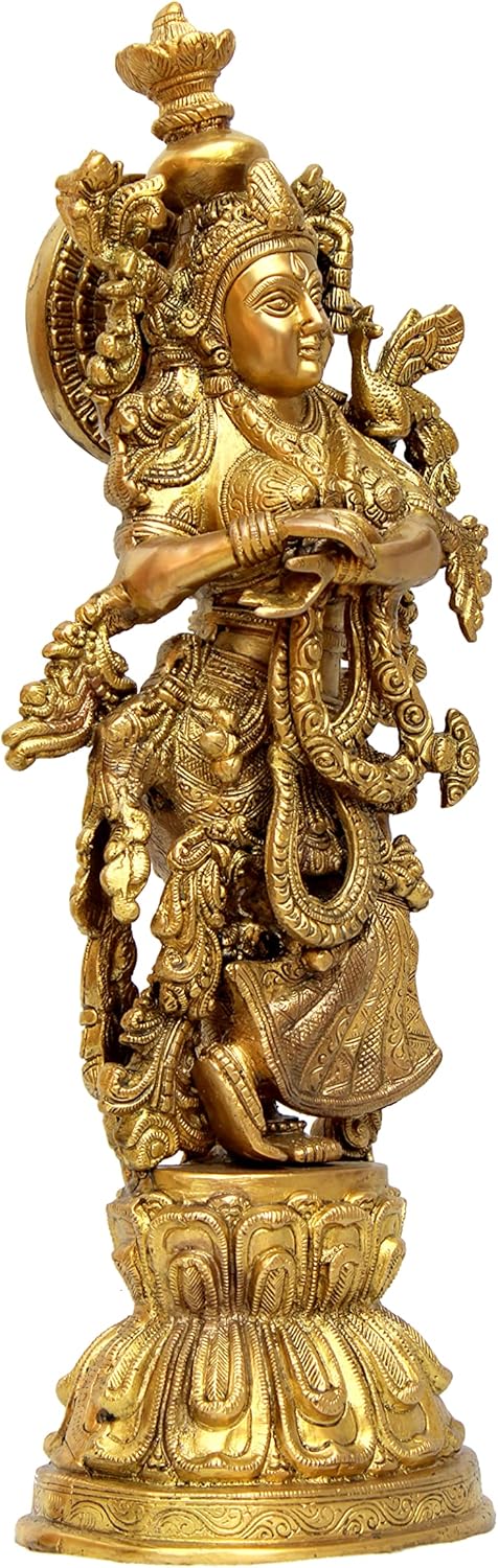 eSplanade - Brass Radha Krishna - Big Size - Brass Radha Idol Statue Sculpture (21) (Radha Antique)